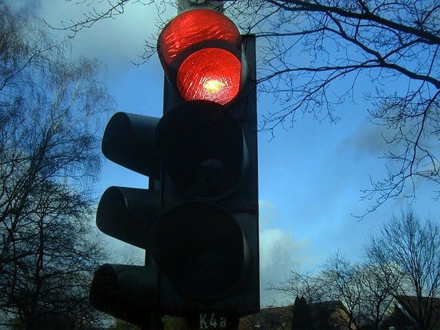 red light accident image
