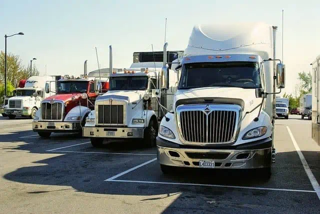 parked trucks