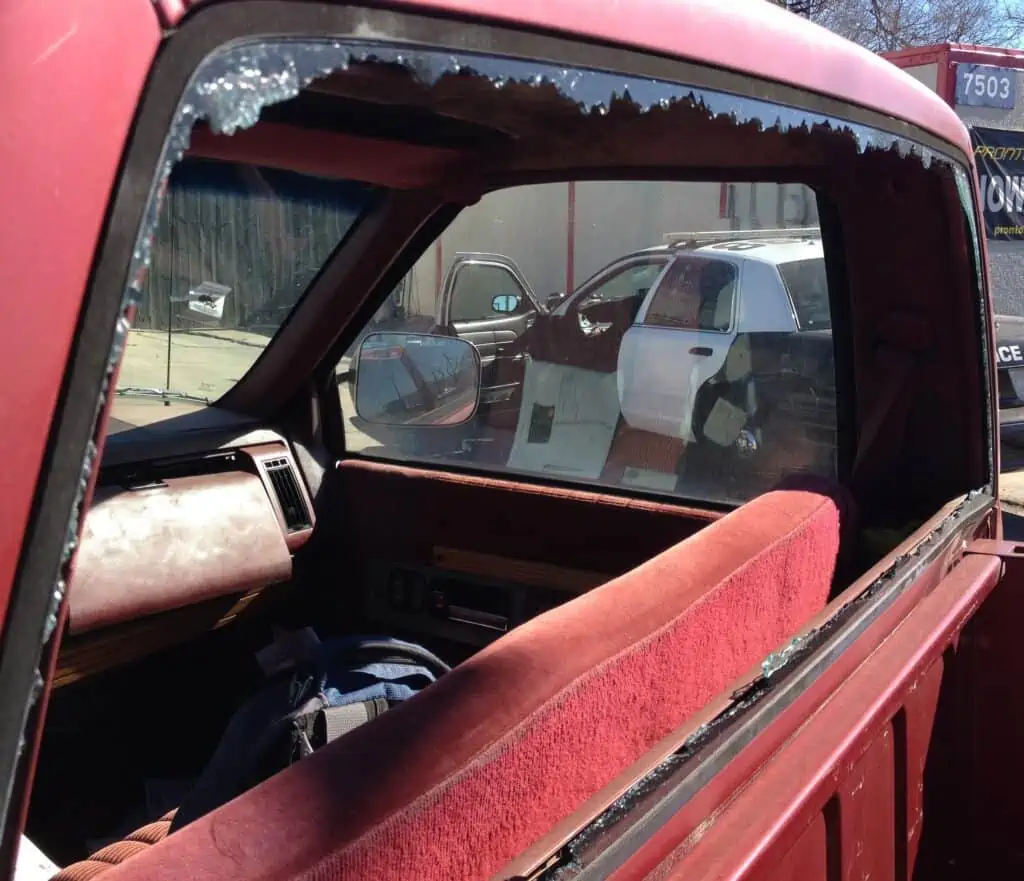 facial disfigurement incident due to a shattered glass from an accident.