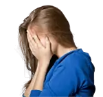 anguished woman
