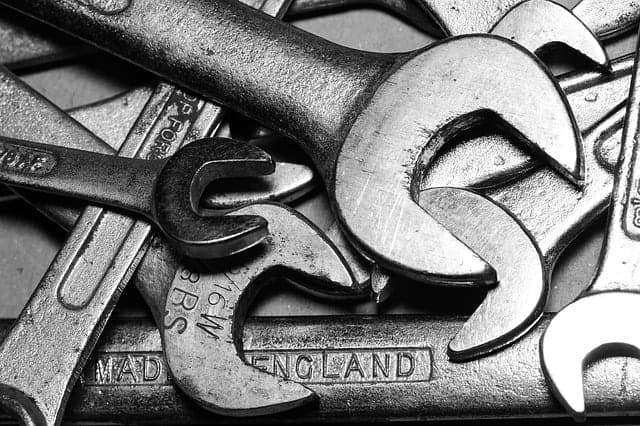 a set of wrenches