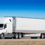 An 18-wheeler semi-truck traveling on a Texas highway.