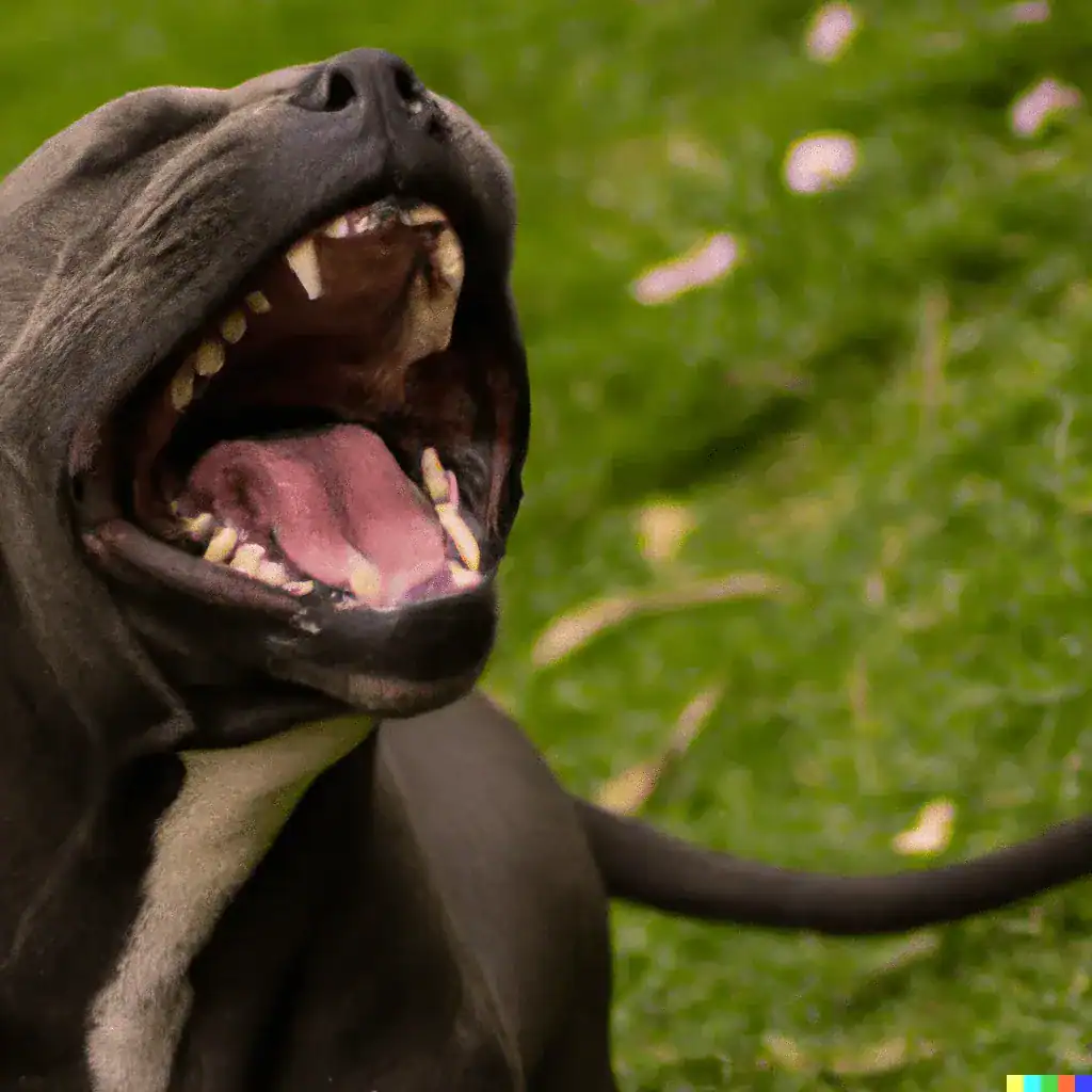 vicious dog snarling