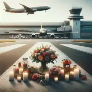 memorial at an airport