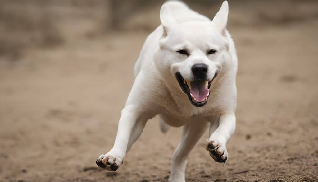 an aggressive dog