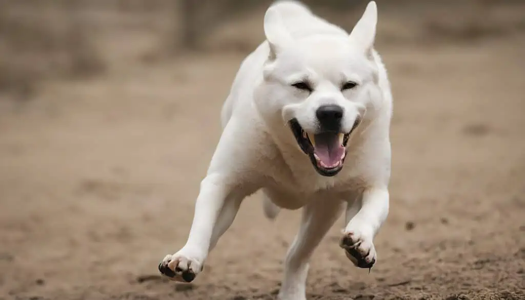 an aggressive dog