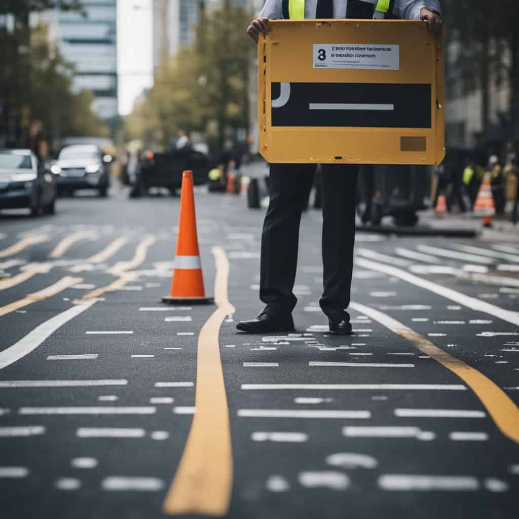 crosswalk closed due to a pedestrian accident