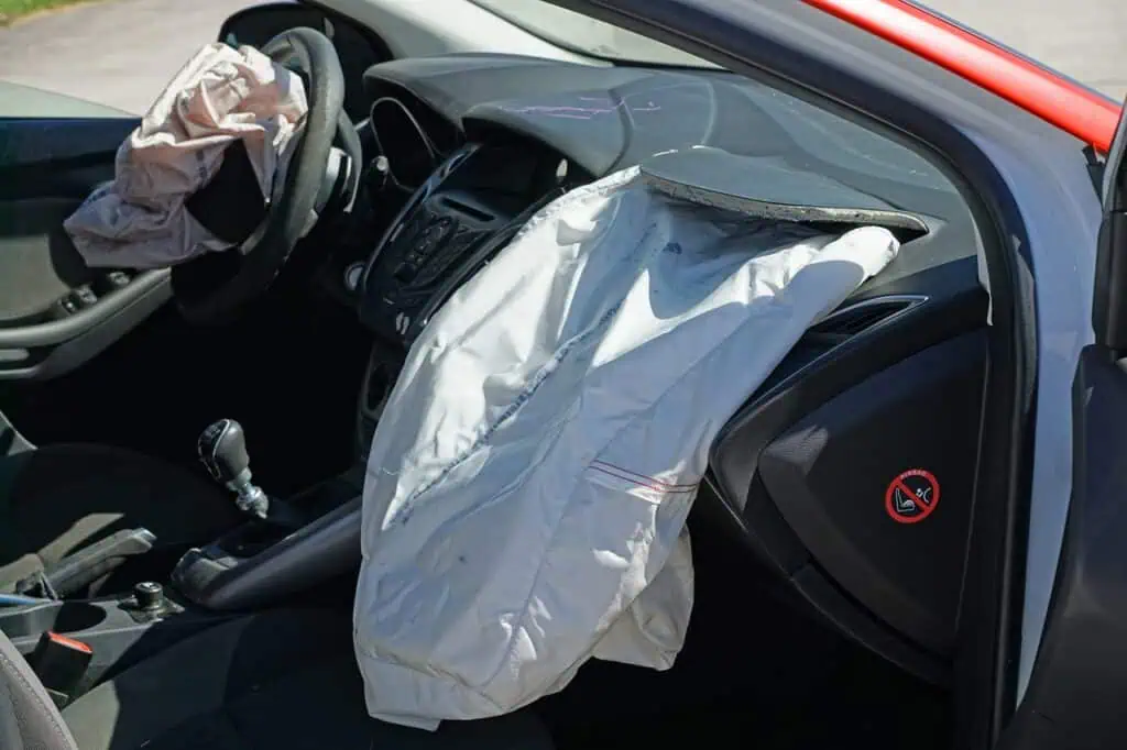 exploded air bag