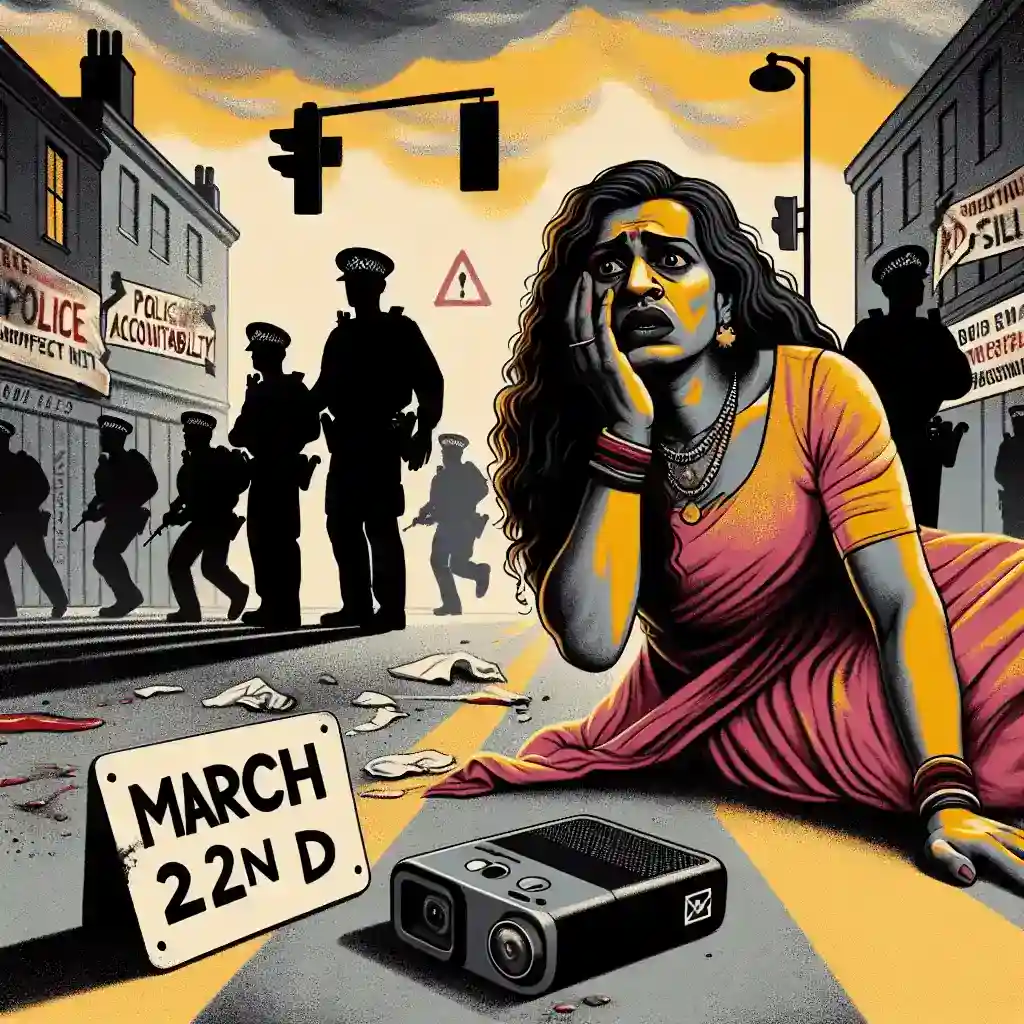 Woman sitting on street after a car accident in Austin