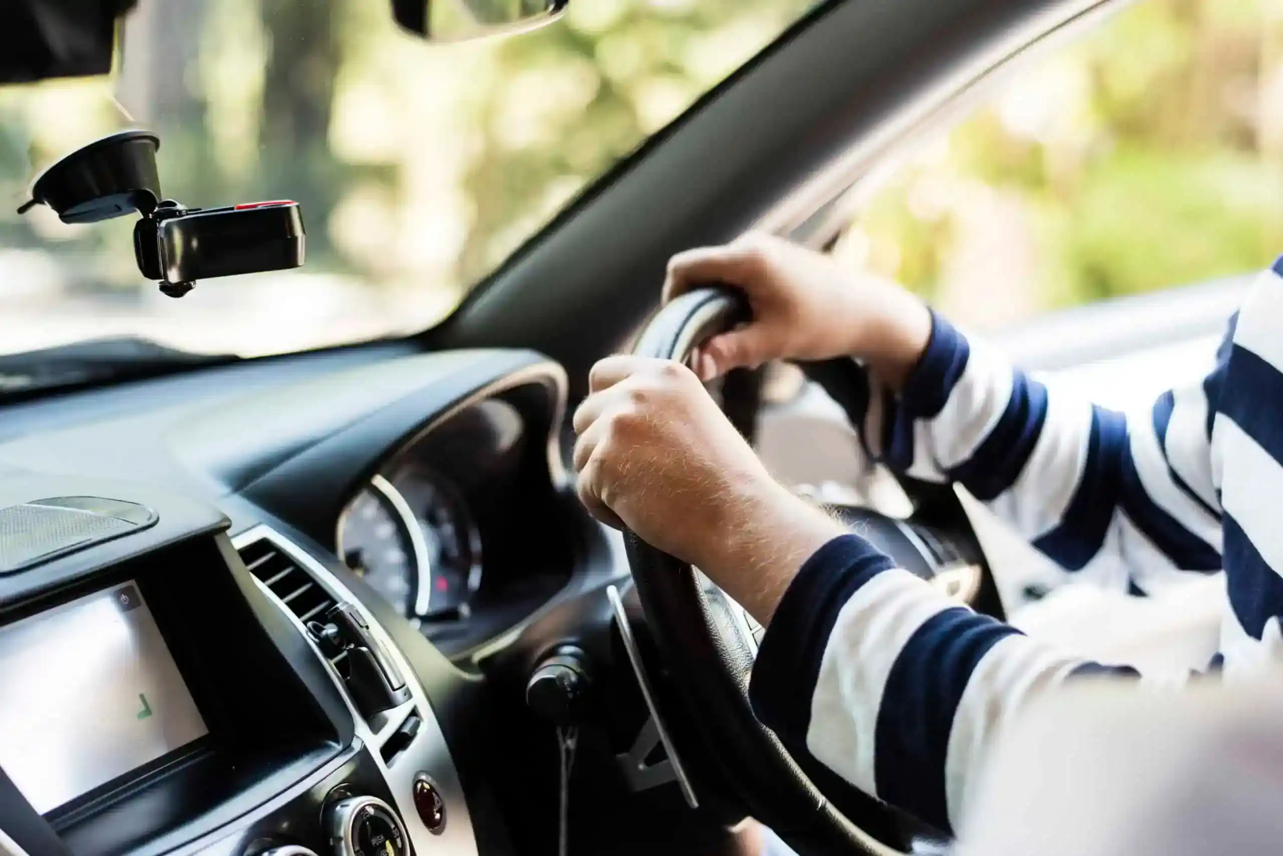 A man practicing Austin road safety guidelines.