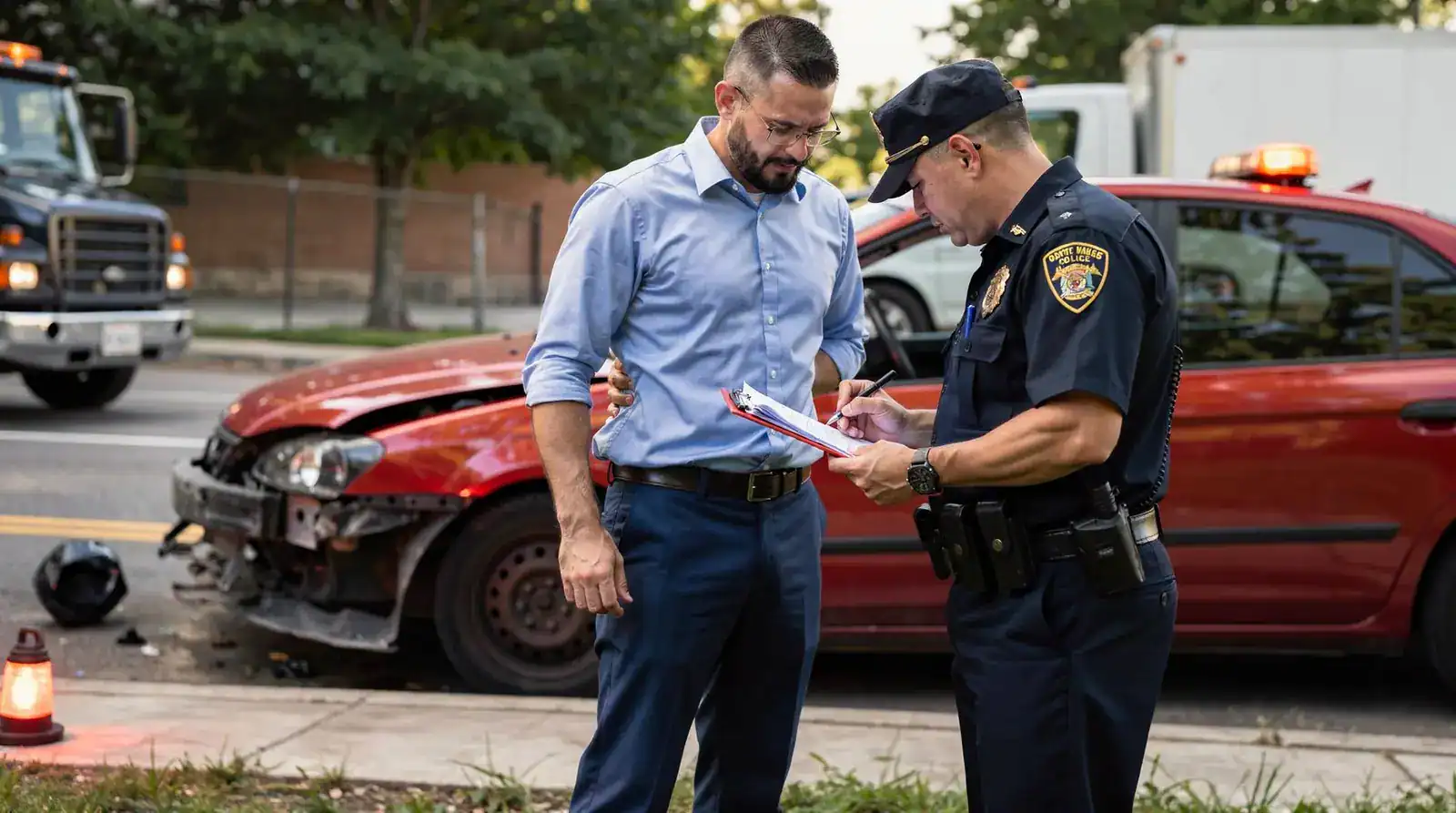 The claim process formally begins once the accident is reported to the insurance company
